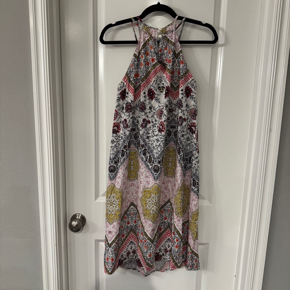 Loft Tapestry Halter Multicolor Patterned Dress P… - image 5